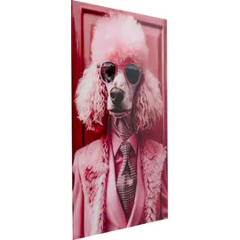 Kare DESIGN Glasbild 40 x 50 cm Pink Poodle Glas