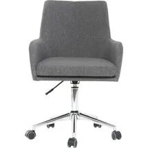 miliboo Design-Bürosessel Stoff Anthrazitgrau