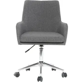 miliboo Design-Bürosessel Stoff Anthrazitgrau