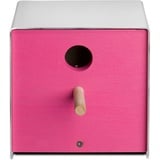 Keilbach Nistkasten Twitter.pink, lackiertes Holz/Edelstahl, Focus Open Silber 2011, German Design Award 2012, pink,