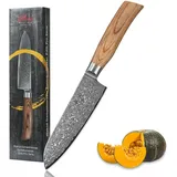Wakoli EDIB Pro Damast Santoku Messer I 16cm Klinge I Pakkaholzgriff