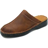 Kristian Shoes 30 Hausschuhe Herren - Handgefertigte Leder Pantoffeln Clogs Herren - Elegante Hausschuhe aus der EU - Dunkelbraun 47 - 47 EU