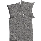 KAEPPEL Glory Floral Grau 135 x 200 cm + 80 x 80 cm
