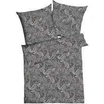 KAEPPEL Glory Floral Grau 135 x 200 cm + 80 x 80 cm