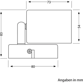 ledscom.de Wandleuchte WAIKA, Schalter, anthrazit matt, rund, 1x GU10 max. 60W
