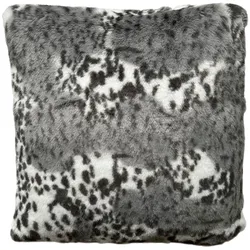 Fellkissen STAR HOME TEXTIL "Irbis", grau (grau, weiß), Polyester, Dekokissen_Sitzkissen_Kissenhüllen, extrem schöner Glanz