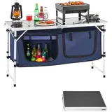 Vevor Camping Küchentisch klappbar Blau