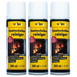 wilpeg® Kaminscheibenreiniger Set, Glasreiniger, Scheibenreiniger 3x 300ml Scheibenreiniger