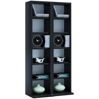 VCM CD-Regal Milano 42 x 20 x 92 cm Schwarz