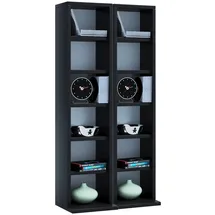 VCM CD-Regal Milano 42 x 20 x 92 cm Schwarz
