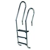 Astralpool Gemischte Aisi316 Poolleiter + 1 Doppelter Sicherheitsschritt 3 Stufen - Inox - One Size