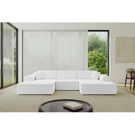 altdecor Wohnlandschaft IREA-U1-v3 - 301x165x77 cm Weiß