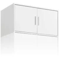 Mokebo Kleiderschrankaufsatz, Weiß, Holzwerkstoff, 1 Fächer, 90x47x58 cm, Schlafzimmer,