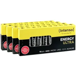 Intenso 7501510 - Energy Ultra Alkaline Batterie AAA Micro 40er Batterie - Einwegbatterie - AAA - Alkali - 1,5 V - 40 Stück(e) - 1250 mAh