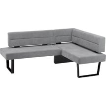 massivline&more Martina 155 x 85 x 195 cm Polyester langer Schenkel links grau