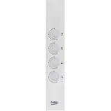 Beko HIGG 64123 SW, Weiß, Integriert, 60 cm, Gaskochfeld, Emailliert, 4 Zone(n) - Weiß