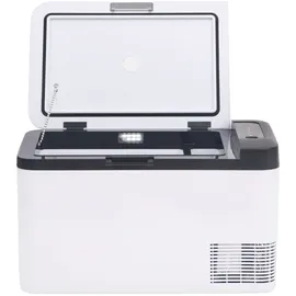 vidaXL Kühlbox mit Griff und Adapter Schwarz und Weiß 18 L PP & PE