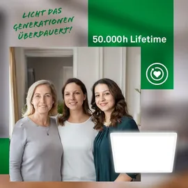 Briloner LED Panel 14W eckig weiß 42x42x3 cm