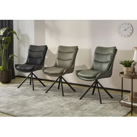 Jockenhöfer Drehstuhl Maurice Leder grün 2er Set