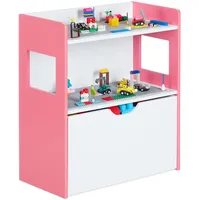 Relaxdays Kinderregal, Mehrfarbig, Kunststoff, 52x60x26.5 cm, Kinder- & Jugendzimmer, Kindermöbel, Kinderregale