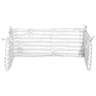 Lorelli Babybett-Nestchen L 145 x B 27 cm, Bettumrandung aus 100% Baumwolle hellgrau