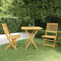 VidaXL 3-tlg. Garten-Essgruppe Klappbar Massivholz Akazie