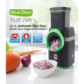 Genius Nicer Dicer Electro Gemüsereibe 25-tlg. Schwarz/Grün