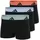 Boxershorts 3er Pack Schwarz Blau Rot M