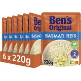 BEN’S ORIGINAL BEN'S ORIGINAL Express Reis, Schnell und Einfach, Basmati Reis, 6 x 220g, 6 Packungen