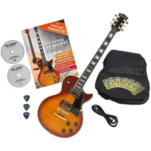 Rocktile Pro L-200OHB E-Gitarre Orange Honey Burst mit Zubehör (Gitarren Gigbag Tasche, Kabel, Plektren, Gitarren Schule mit CD & DVD, Gitarrensaiten)