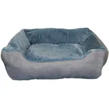 DEFACTO Hundebett, Hundekissen in Leinenoptik, Hundekorb, erhöhte Ränder, rutschfeste Unterseite Gr. XXL