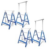 Jopassy Arbeitsbock 4er Set, Arbeitsböcke Höhenverstellbar Böcke Klappbar Tragkraft 200 kg, Metall Arbeitsböcke Gestelle Gerüstbock Höhenverstellbar 80-130 cm Unterstellbock klappböcke(Blau)