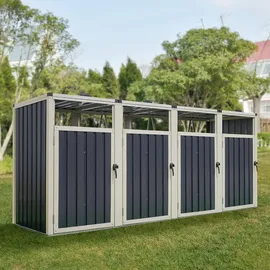 pro.tec Mülltonnenbox Tarbek 292 x 121 x 82 cm anthrazit