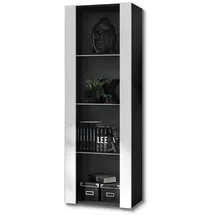 komodee Vitrine Tivoli 55 x 35 x 159 cm Schwarz/Weiß