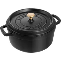 Staub Cocotte 24 cm rund schwarz