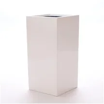 eleganteinrichten Pflanzkübel 30 x 30 x 90 cm Hochglanz Weiß