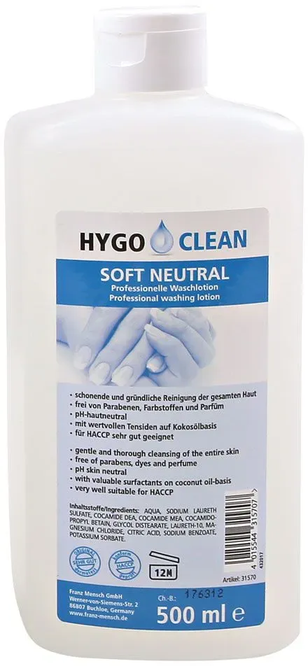 Hygoclean Flüssigseife Soft Neutral 0,5 l Unisex