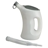 Pressol Messbecher 3l Polyethylen weiß/transparent mit Schutzdeckel/Flexauslauf