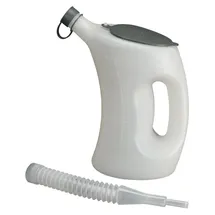 Pressol Messbecher 3l Polyethylen weiß/transparent mit Schutzdeckel/Flexauslauf