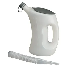 Pressol Messbecher 3l Polyethylen weiß/transparent mit Schutzdeckel/Flexauslauf