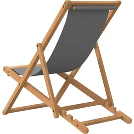 vidaXL Gartenstuhl Liegestuhl 56 x 105 x 96 cm grau