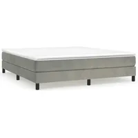 vidaXL Boxspringbett 180 x 200 cm hellgrau