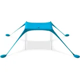 Sun Ninja Sonnensegel SUN NINJA Pop Up Strandzelt UPF50+ mit Zubehör, türkis
