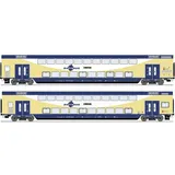 Roco H0 2er-Set Doppelstockwagen metronom