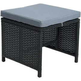 Estexo Rattanmöbel Set 4-tlg. Schwarz