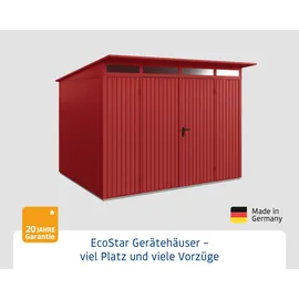 Hörmann Ecostar Gerätehaus Trend-P 3,03 x 2,38 m Purpurrot