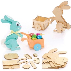 Osterhase & Karren Bastelset  (pro Set 4) Bastelaktivitäten zu Ostern