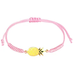 Elli Kinder Ananas Bunt Nylon verstellbar 925 Silber Armbänder & Armreife   Damen 