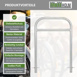 Trutzholm Fahrradständer Typ H 115 x 78 cm Stahl feuerverzinkt Ø 49 mm
