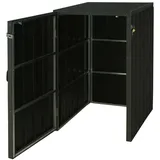 Proregal XL 1er-/2er-WPC-Mülltonnenverkleidung HxBxT 117x80x105 cm Metall Holzoptik erweiterbar Anthrazit Premium Mülltonnenbox